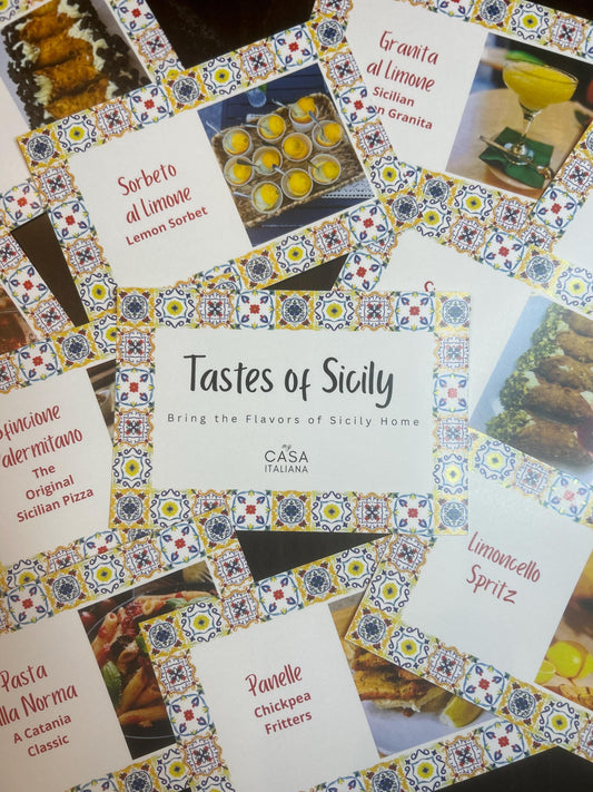 Tastes of Sicily Recipe Cards – Printed Artisan Collection – Authentic Italian Sicilian Recipes – Kitchen Gift