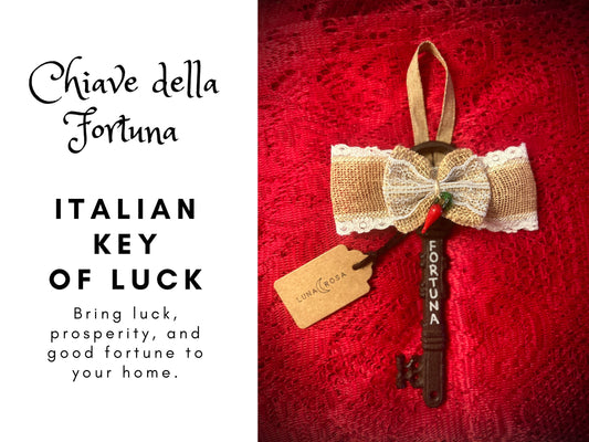 Italian Lucky FORTUNA Key/ Chiave della Fortuna /Brings Fortune & Good Luck to your Home
