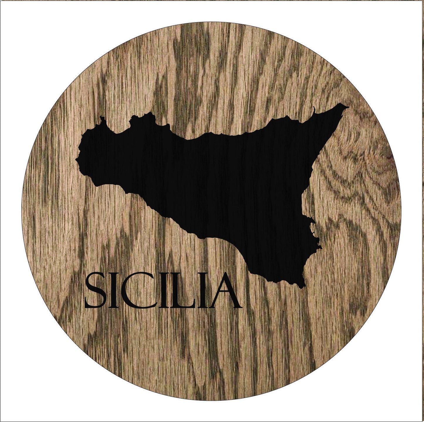 SICILIA/ITALIAN PROVINCE Engraved 18" Wood Sign
