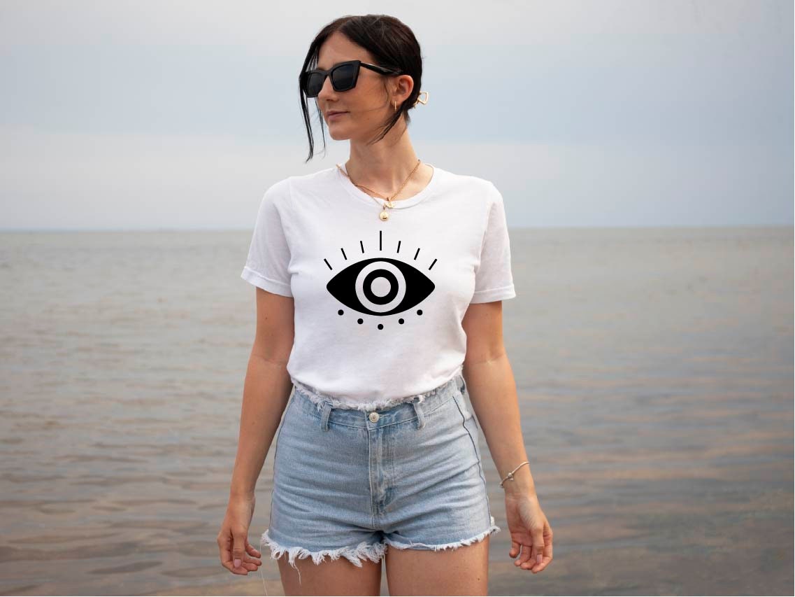 Italian Graphic T-Shirt EVIL EYE