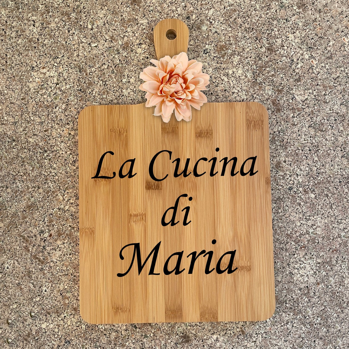 Personalized Italian Cutting Board, La Cucina di Mamma Engraved Decor