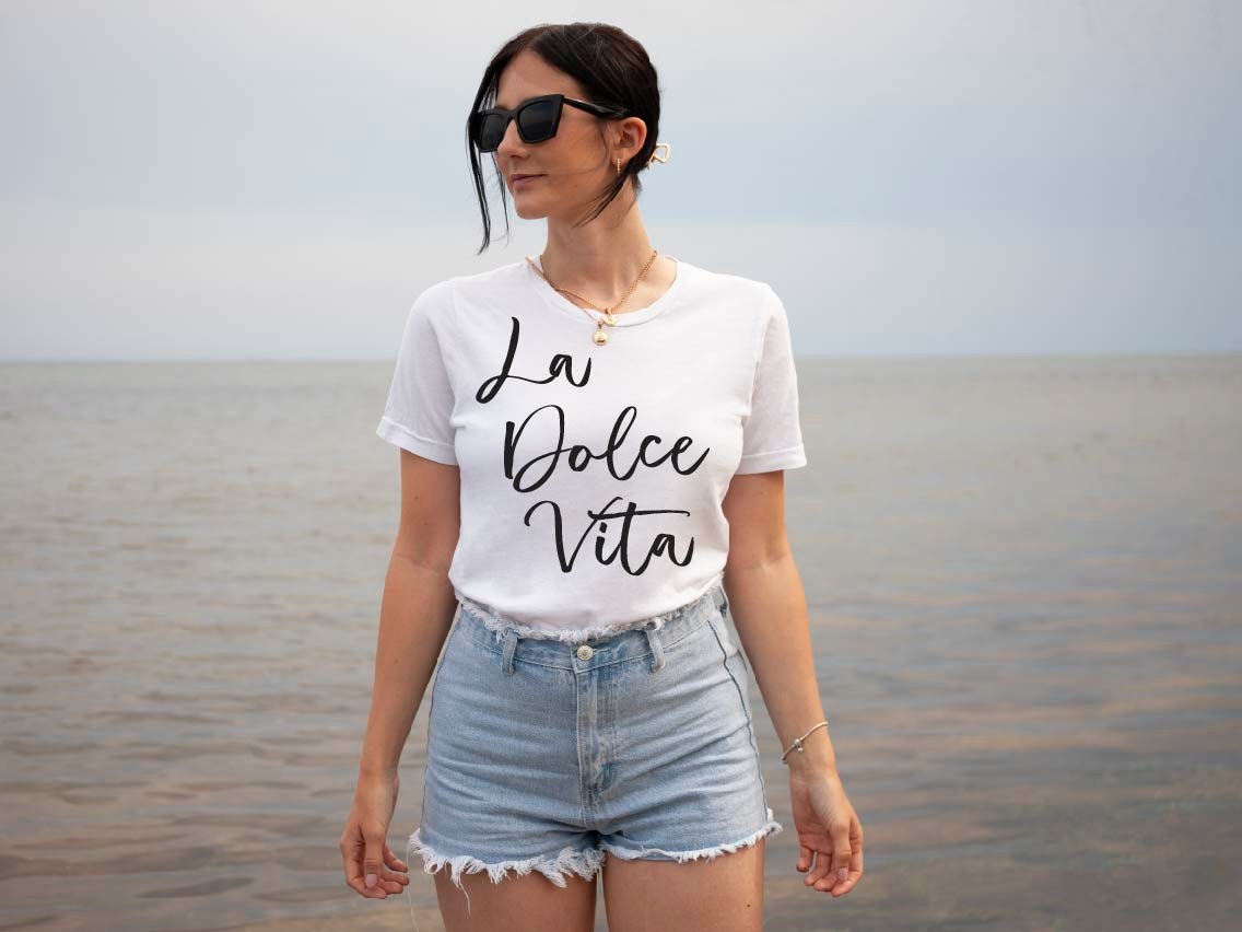 Italian Graphic T-Shirt La Dolce Vita (The Sweet Life)
