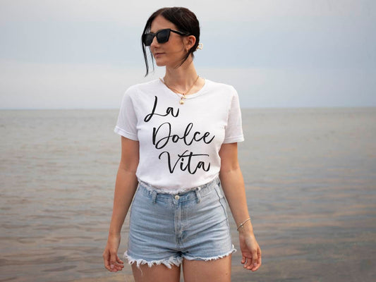 Italian Graphic T-Shirt La Dolce Vita (The Sweet Life)