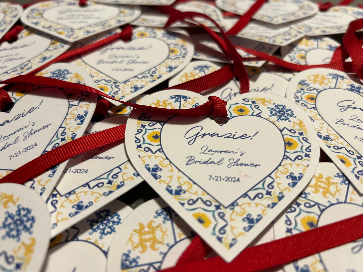 Italian Style Gift Tags, Wedding, Bridal Shower, Party - Customizable
