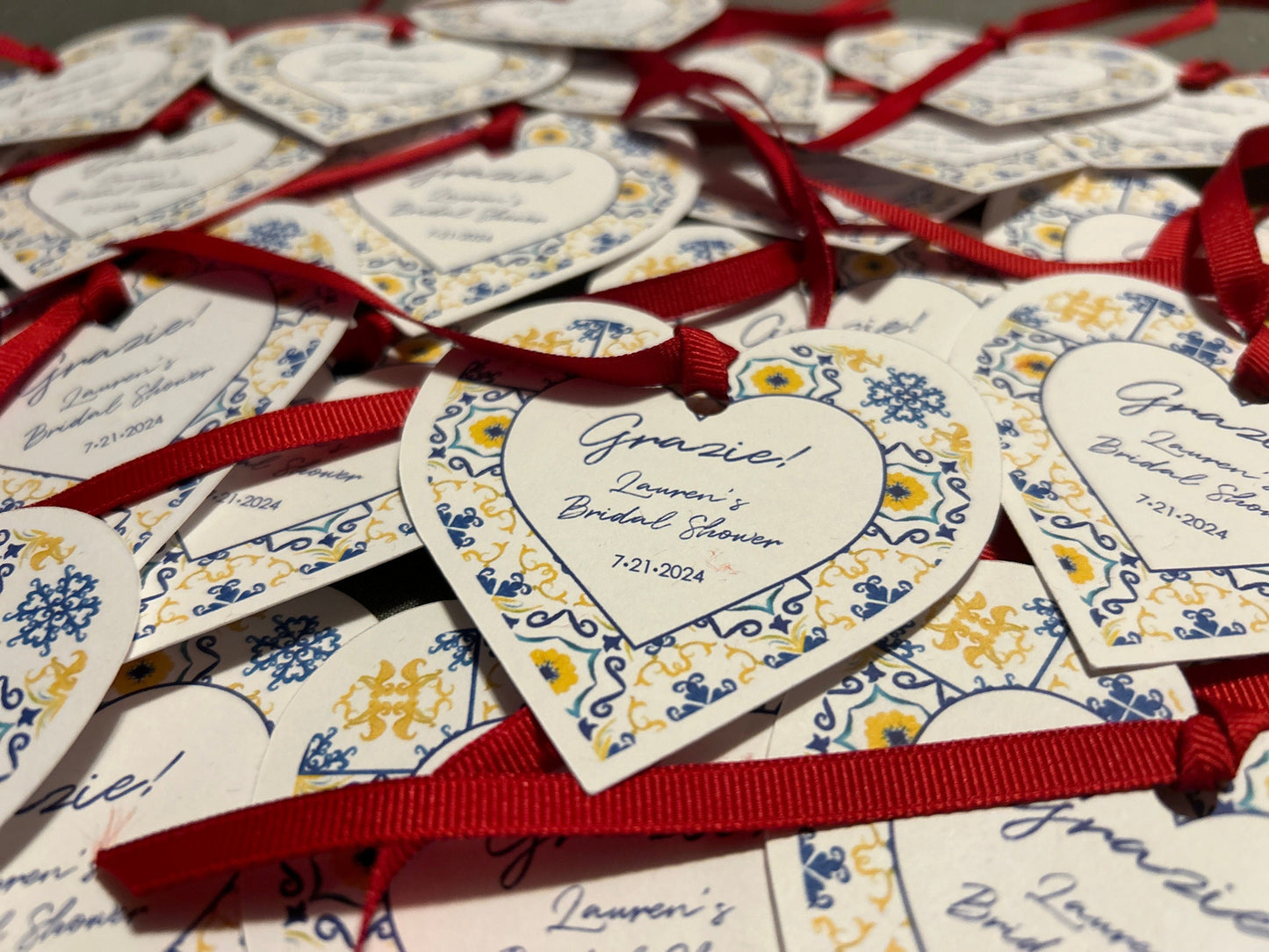Italian Style Gift Tags, Wedding, Bridal Shower, Party - Customizable