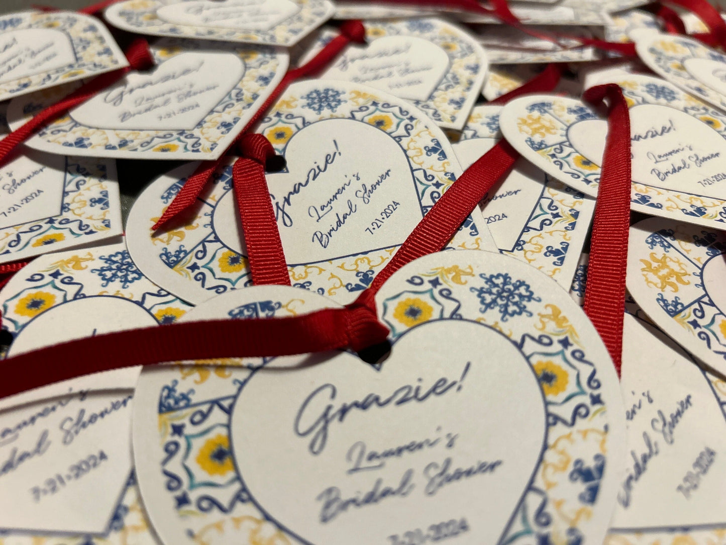 Italian Style Gift Tags, Wedding, Bridal Shower, Party - Customizable