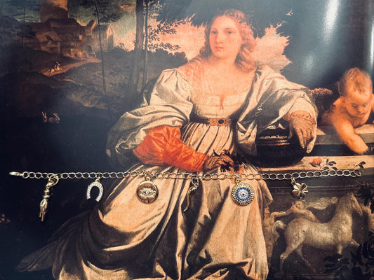 Italian Fortuna Gold Plated Charm Bracelet