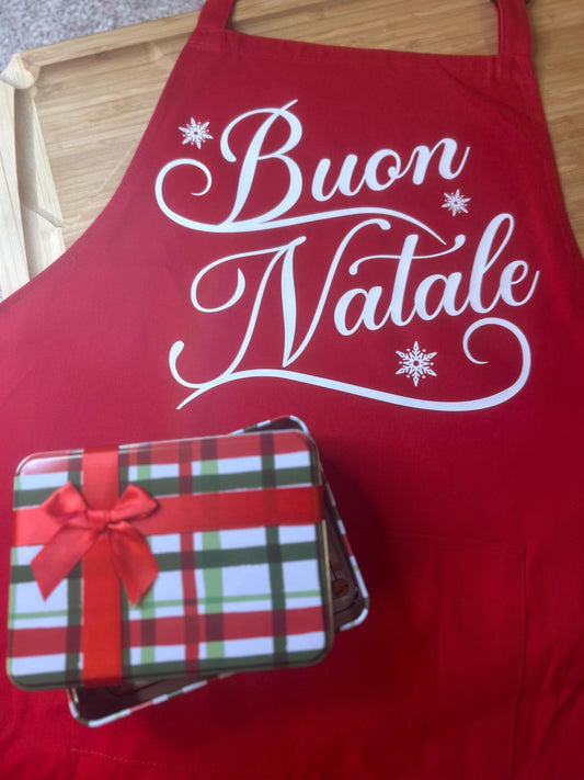Buon Natale Italian Christmas Apron - Custom Personalized Holiday Gift