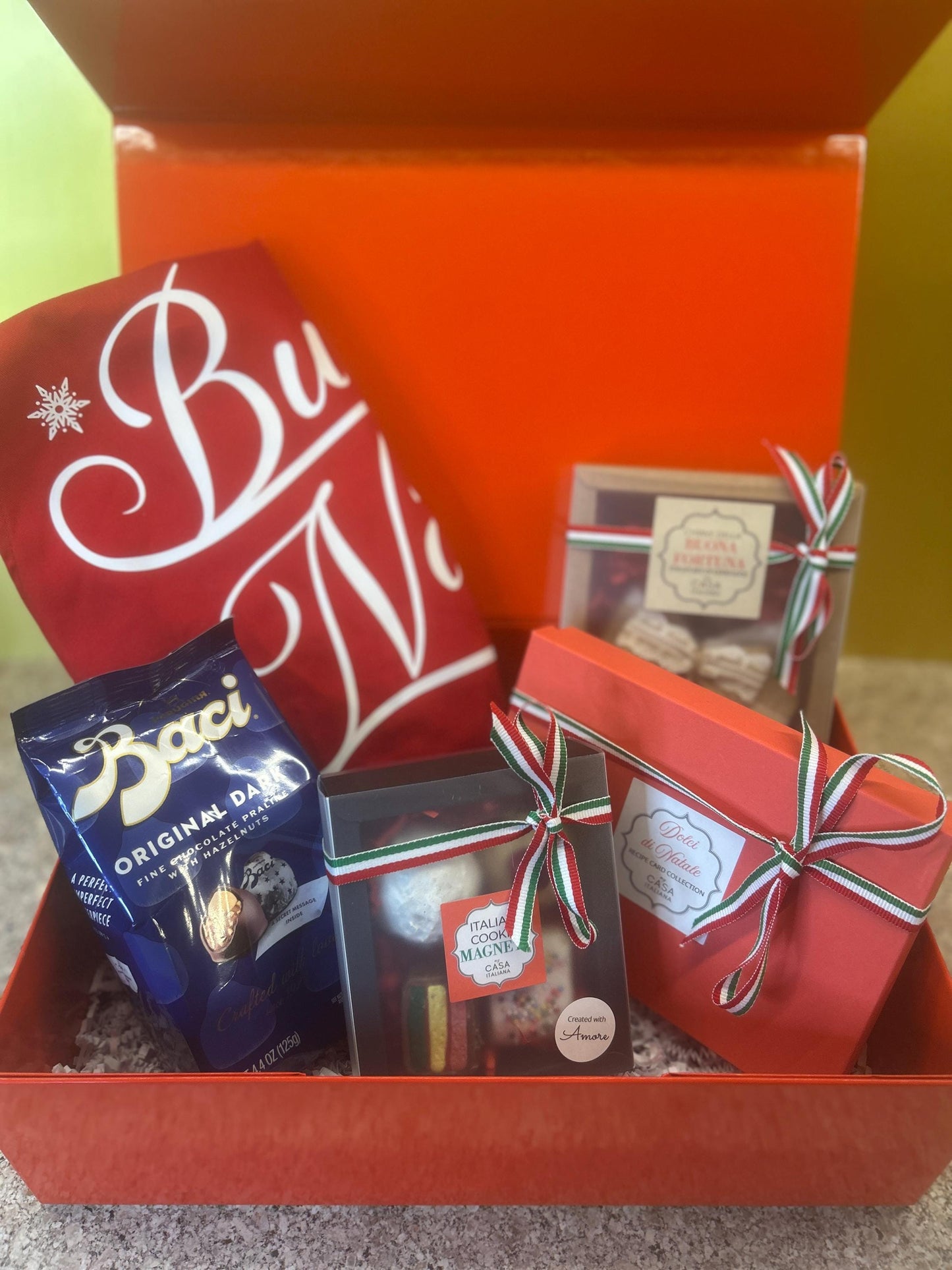 Italian Christmas Gift Set – Natale Box with Apron, Magnets & Treats