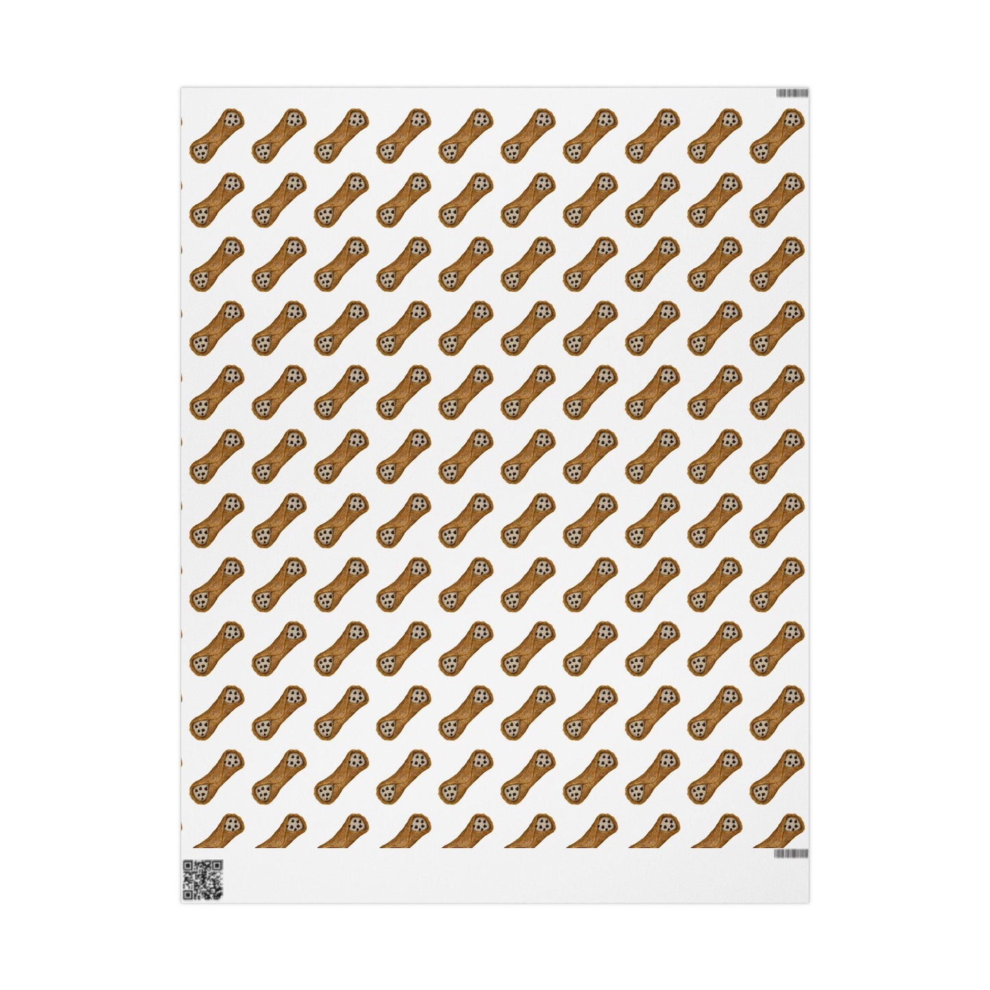 Cannoli Wrapping Paper, Italian Dessert Gift Wrap