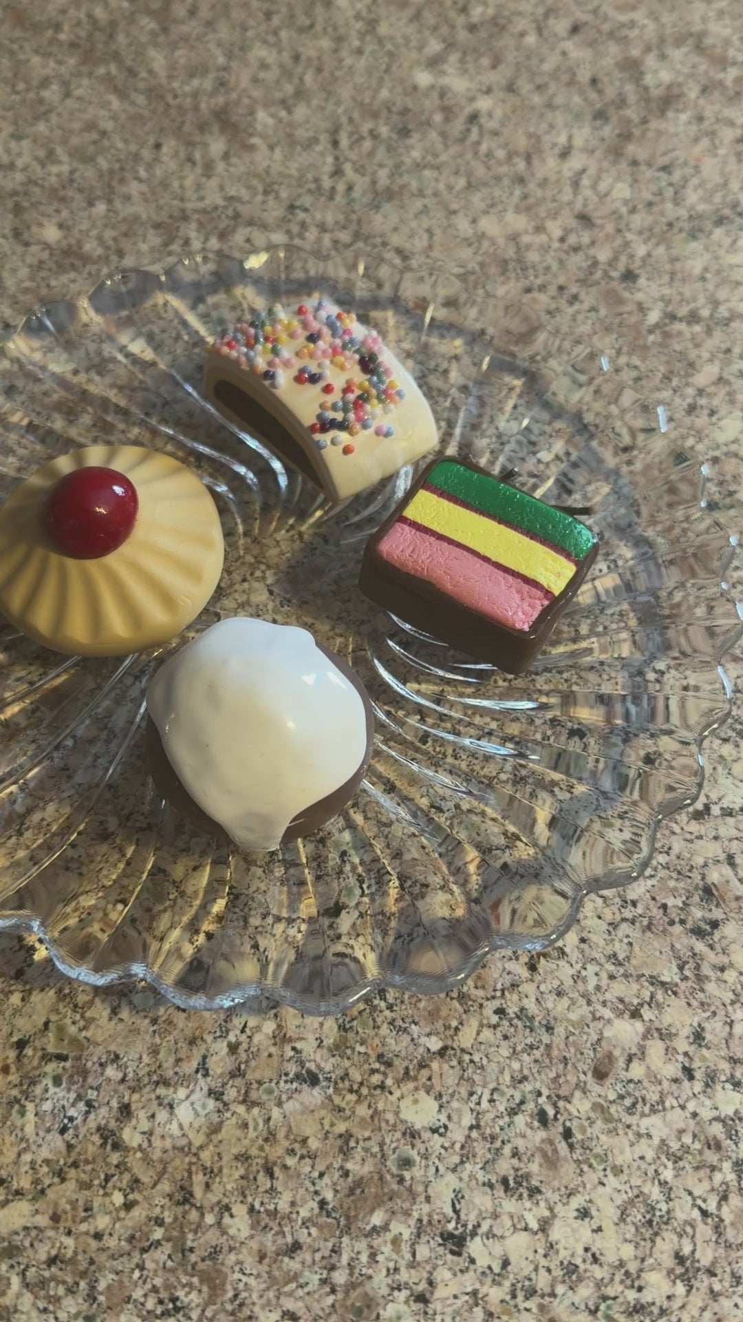 Handmade Italian Cookie magnets on a plate